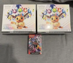 Pokemon Prismatic Evolutions ETB Sealed x2 + 9x Destined Rivals booster bundle - Image 1