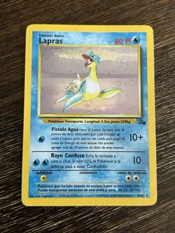 Pokemon Lapras Holo Rare Fossil 10/62 Unlimited Spanish - Image 1