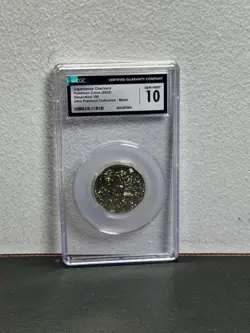 Pokemon Gigantamax Charizard VMAX Metal PokeCoin Promo CGC 10 Gem Mint 2022 Coin - Image 1