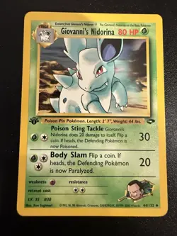 2000 Pokemon Gym Challenge - 1st Edition - Giovanni’s Nidorina 44/132 - Ungraded - Image 1