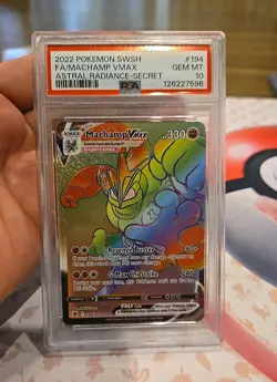 PSA 10 GEM Machamp VMAX #194 Rainbow FA Secret Rare | Pokemon Astral Radiance - Image 1