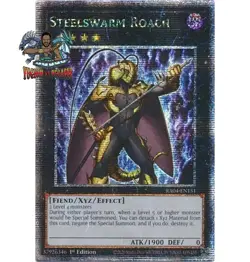 Yugioh! 1x Steelswarm Roach RA04-EN151 Quarter Century Secret Rare 1st Ed NM - Image 1