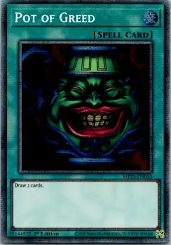 Yugioh Pot of Greed MP25-EN050 1st Edition Starlight Rare NM - Image 1