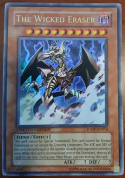Yu-Gi-Oh! TCG The Wicked Eraser JUMP-EN016 Ultra Rare Shonen Jump Promo - Image 1