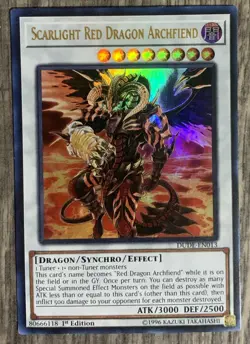 Yugioh! Scarlight Red Dragon Archfiend - DUDE-EN013 -Ultra Rare - 1st Edition LP - Image 1