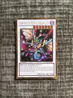 Yugioh Ancient Pixie Dragon Gold Secret Rare PGLD-EN006 1st Edition LP - Image 1