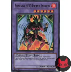 Yugioh Elemental HERO Phoenix Enforcer LCGX-EN138 Super Rare NM - Image 1