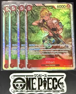 4x One Piece OP11-010 SR Hibari - English - Foil - Playset - TCG - NM/M - Image 1