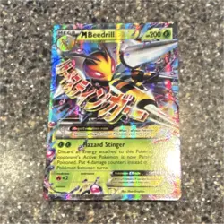 Pokemon TCG M Beedrill EX Mega Holo Rare Insect Pokemon Card XY158 English - Image 1