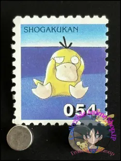 Psyduck Pokemon Stamp Card Japanese Shogakukan Nintendo Game Anime TCG G - Image 1