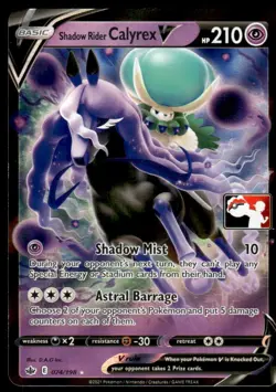 Pokemon TCG Prize Pack Series Cards #074/198 Shadow Rider Calyrex V - Image 1