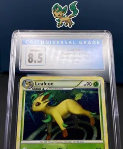 CGC 8.5 MINT Leafeon 2011 Call of Legends 13/95 Holo Rare Pokemon Card - Image 2