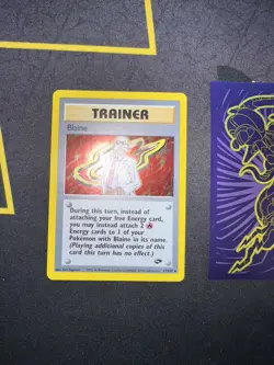 Pokemon Trainer Card Blaine 17/132 Gym Challenge Holo Rare 318💎NM ++💎 - Image 2