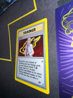 Pokemon Trainer Card Blaine 17/132 Gym Challenge Holo Rare 318💎NM ++💎 - Image 3