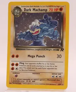 Team Rocket's Dark Machamp 10/82 Rare Holo Pokemon TCG Card - Image 1