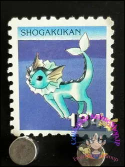 Vaporeon Pokemon Stamp Card Japanese Shogakukan Nintendo Game Anime TCG G - Image 1