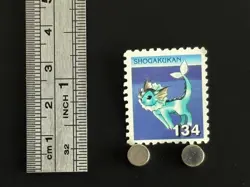 Vaporeon Pokemon Stamp Card Japanese Shogakukan Nintendo Game Anime TCG G - Image 2