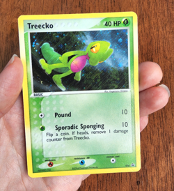 Pokemon TCG Treecko holo foil Black Star promo card 016 2004 LP - Image 2