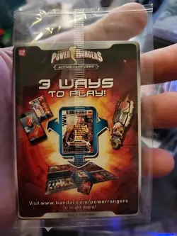 SDCC 2013 Power Rangers Red Green Mighty Morphin Action Card Game Promo P-189 - Image 2