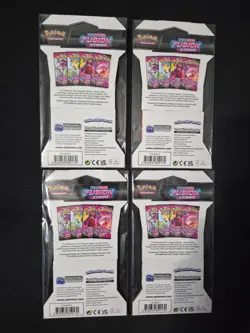 Fusion Strike Sealed Sleeved Pokemon Booster Card Artset Art Set - 4 Total Packs - Image 2