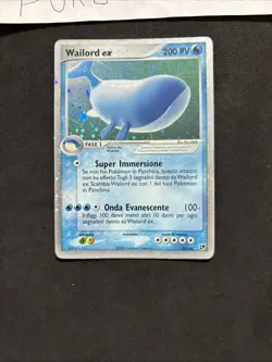 Pokemon Card Wailord Ex 100/100 ITALIANO SET TEMPESTA Di Sabbia-good! - Image 3