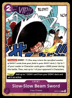 SLOW-SLOW BEAM SWORD OP07-076 C 500 YEARS IN THE FUTURE 2024 ONE PIECE CARD GAME - Image 1