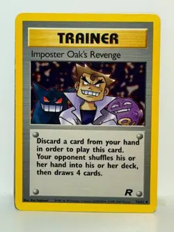 Imposter Oak's Revenge 76/82 Pokemon Card TCG Team Rocket Non Holo MP - Image 1