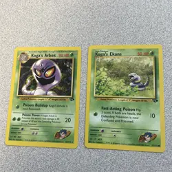 Pokemon TCG 2000 Gym Challenge: Koga’s Arbok 25/132 Rare Card LP + Koga's Ekans - Image 1