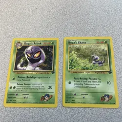 Pokemon TCG 2000 Gym Challenge: Koga’s Arbok 25/132 Rare Card LP + Koga's Ekans - Image 3