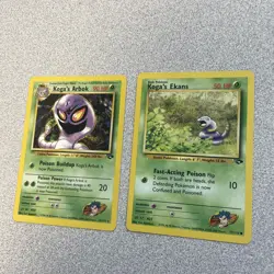 Pokemon TCG 2000 Gym Challenge: Koga’s Arbok 25/132 Rare Card LP + Koga's Ekans - Image 4