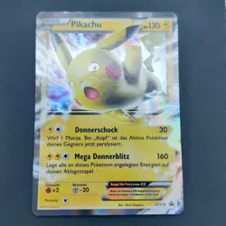 Pokemon TCG Karte - Pikachu EX - XY174 - Promo Black Star - Deutsch NM XY - Image 2