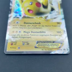 Pokemon TCG Karte - Pikachu EX - XY174 - Promo Black Star - Deutsch NM XY - Image 3