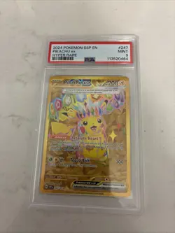 Pokemon Pikachu TCG EX Surging Sparks Holo Hyper Rare Gold Card 247/191 English - Image 1