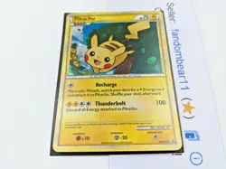 Pikachu Heart Gold Soul Silver HOLO BLACK STAR PROMO card HGSS03 Pokemon 2010 - Image 2