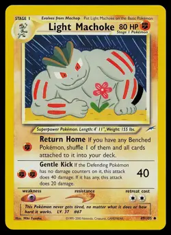 Pokemon Card - Light Machoke Neo Destiny 49/105 Uncommon - Image 1