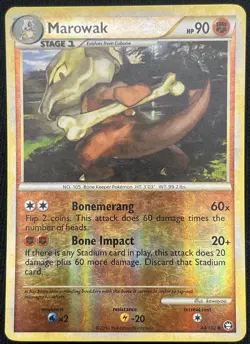 Marowak 44/102 2010 Triumphant Set Pokemon Card Reverse Holo MP - Image 1