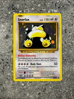 Pokemon TCG Cards Snorlax XY179 Black Star Promo Holo LP - Image 1