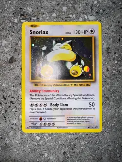 Pokemon TCG Cards Snorlax XY179 Black Star Promo Holo LP - Image 3