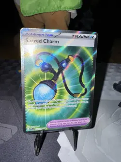 Sacred Charm 122/094 NM Full Art Holo 2025 TCG Pokemon Card Phantasmal Flames - Image 1