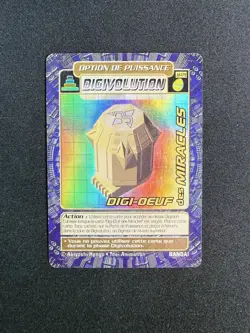 Digi-Egg Of Miracles JD-179 Rare French Digimon Card Digi-battle Series Holo - Image 1