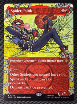 MTG Marvel's Spiderman Spider-Punk R 0210 Borderless Regular SPM NM - Image 1