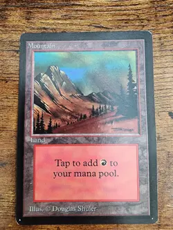 MTG Beta Mountain ⭐VLP Version A (Dark) ⭐10 REAL HQ PICS!⭐ 1993 Basic Land Magic - Image 1