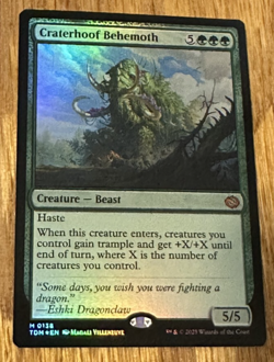 MTG Tarkir Dragonstorm, Craterhoof Behemoth - Foil - Image 1