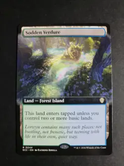 Sodden Verdure (Extended Art) Rare MTG Lorwyn Eclipsed Commander - Image 1