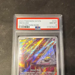 PSA 8 2023 Pokemon Drowzee SV01 Scarlet & Violet 210/198 Illustration Rare Holo - Image 1