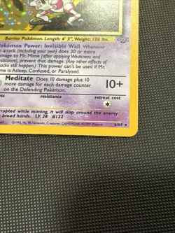 Pokemon TCG Mr. Mime Jungle 6/64 Holo Unlimited Holo Rare NM - Image 3