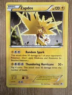 Pokemon - 1x Zapdos 46/113 - Non-Holo / B&W Theme Deck Exclusive MP - Image 1