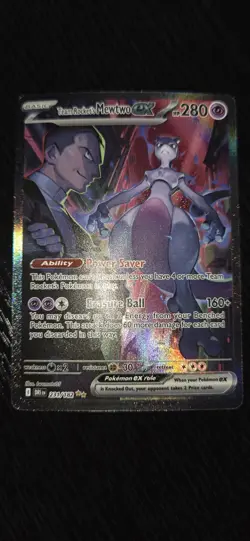 Pokemon Team Rocket’s Mewtwo EX 231/182-Destined Rivals-Holo-Near Mint-Raw - Image 1