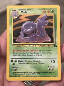 Pokemon TCG Muk 13/62 Fossil 1999 Holo Rare- MP #1 - Image 1