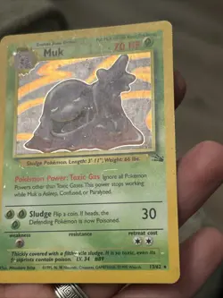 Pokemon TCG Muk 13/62 Fossil 1999 Holo Rare- MP #1 - Image 3